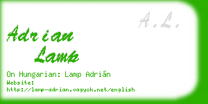 adrian lamp business card
