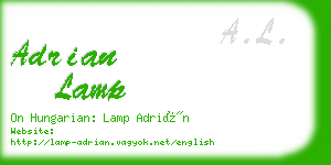 adrian lamp business card